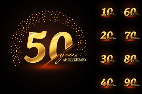 Download Anniversary Number Logotype Label Badge - Logo Collection