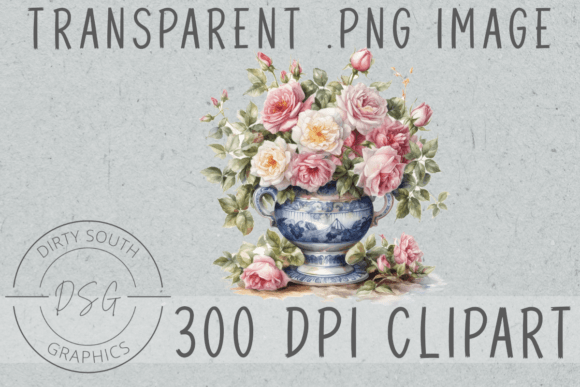 Download Watercolor Flowers in Vase Clip Art - Flowers in vase Collection