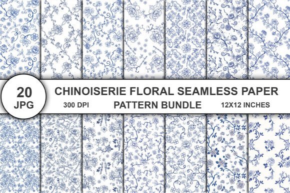 Download Chinoiserie Floral Pattern Bundle - Pattern Collection