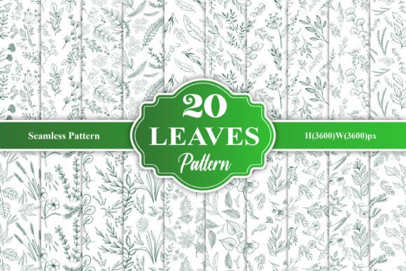 Download Outline Leaves Seamless Pattern - Pattern Collection