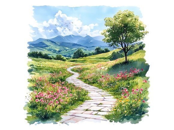 Download 10 Spring Nature Scenery Clipart Set - Clipart set Collection