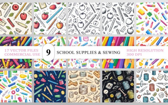 Download School Supplies &amp; Sewing Craft Patterns - Pattern Collection