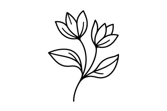 Download Line Art Flower Logo Design Icon Symbol - Logo Collection