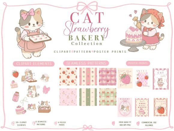 Download Cat Strawberry Bakery Collection - Collection Collection