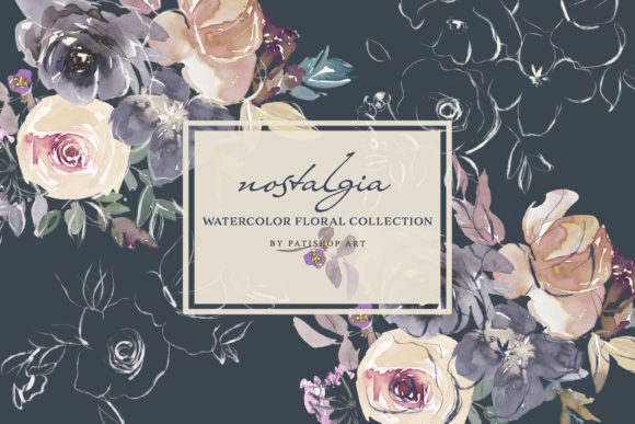 Download Autumn Watercolor Floral Clipart Set - Clipart set Collection