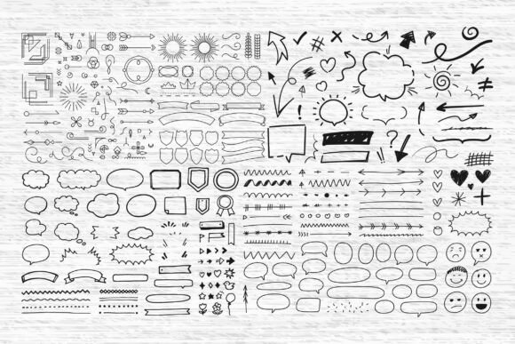 Download Hand Drawn Doodle Elements Collection - Collection Collection