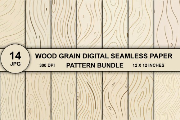 Download Wood Grain Seamless Pattern Bundle - Pattern Collection