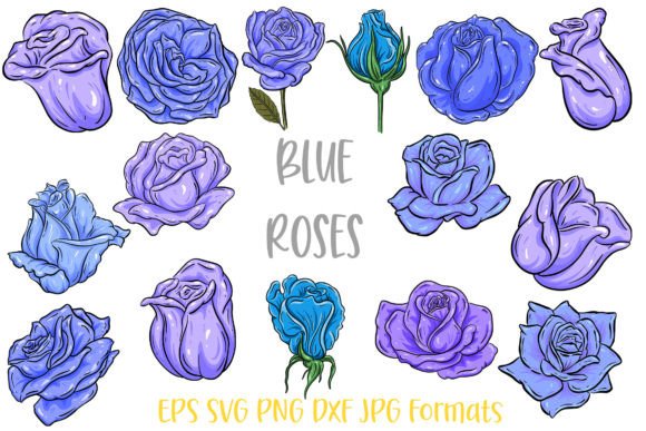 Download Blue Rose Flower Line Art Illustrations - Line art illustrations Collection
