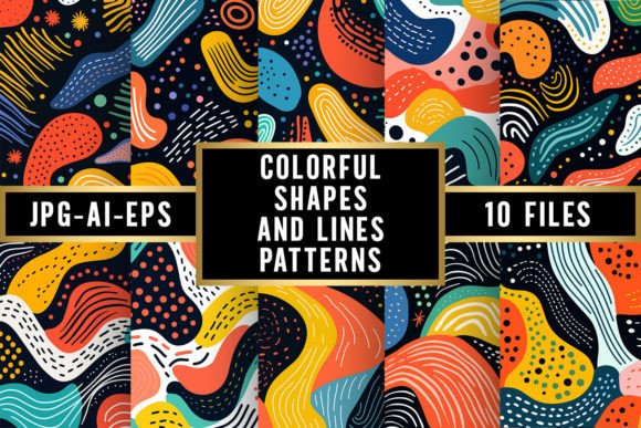 Download Colorful Shapes and Lines Patterns - Pattern Collection