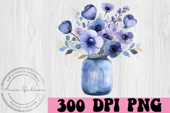 Download Purple Flowers in Vase Watercolor - Flowers in vase Collection