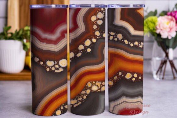 Download Earthy Abstract Agate Tumbler Wrap - Premium Bundle